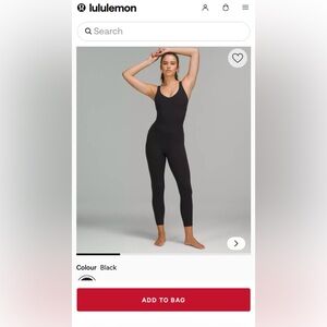 lululemon athletica Align 25 Bodysuit Black